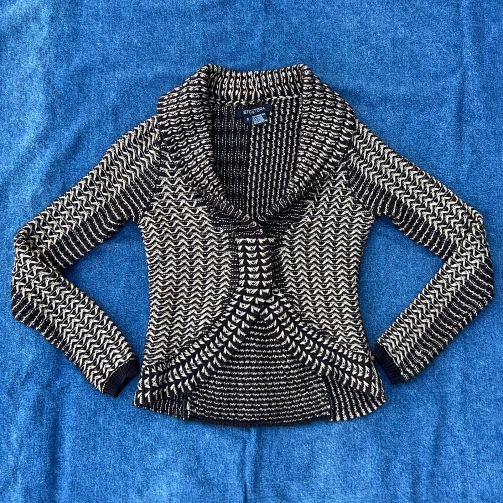 y2k Ectetera knit collared sweater cardigan